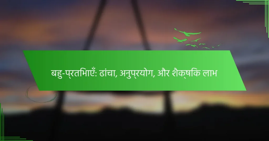 बहु-प्रतिभाएँ: ढांचा, अनुप्रयोग, और शैक्षिक लाभ